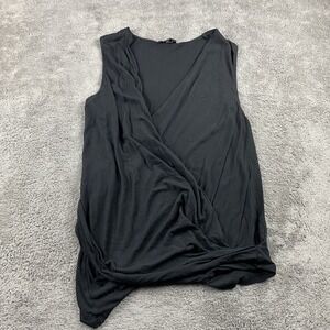 Express Faux Wrap Sleeveless Top Womens Small Black
